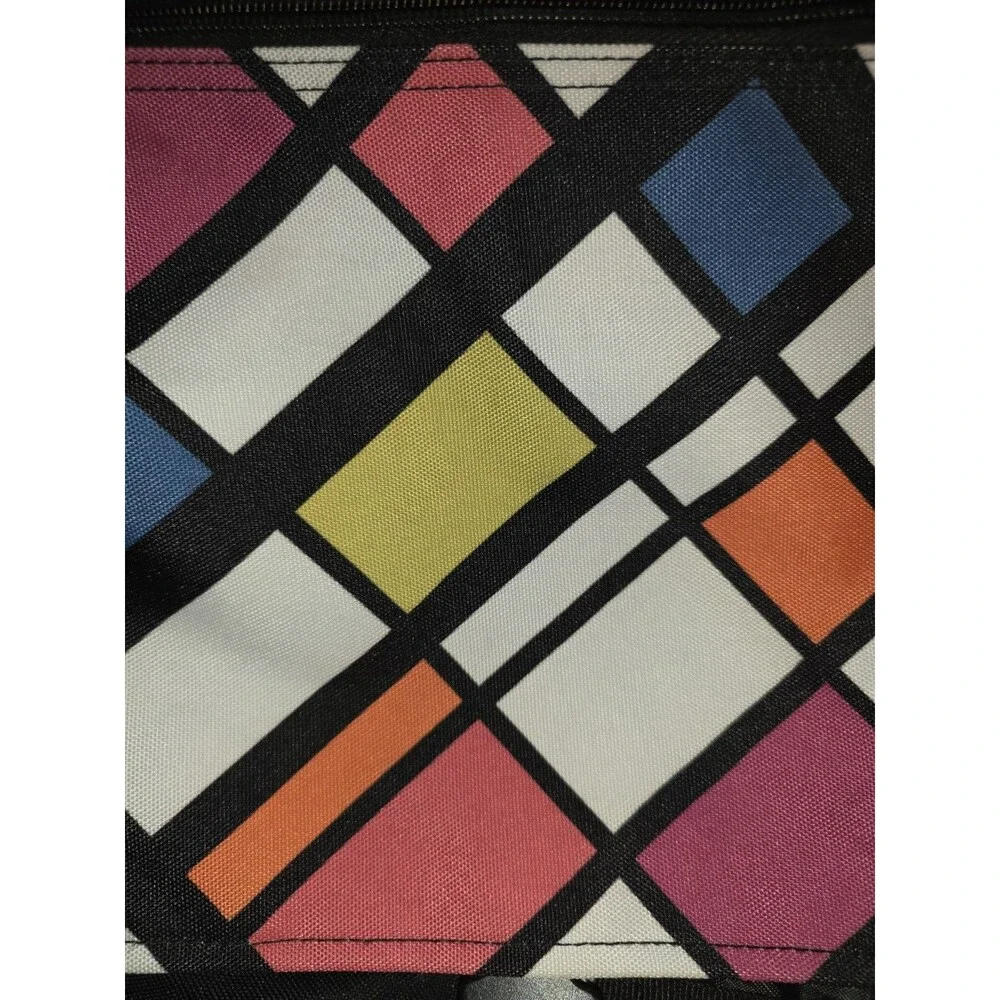 Vintage Y2K Skechers Geometric Messenger Bag Pop Art Colorblock Satchel